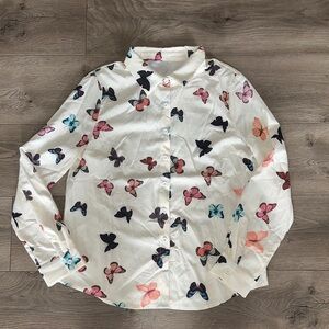 Butterfly Print button down.